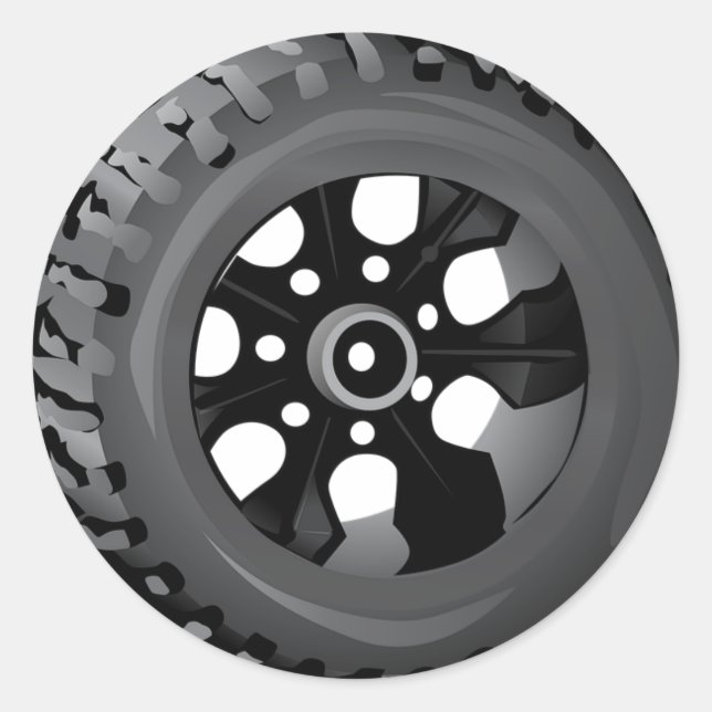 Adesivo Redondo Selo de Envelope do Trator Tire (Frente)