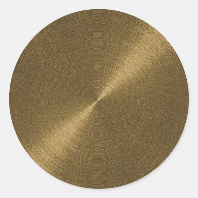 Adesivo Redondo Selo de Envelope Dourado Escuro (Frente)