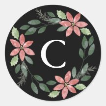 Selo de Envelope Feriado Floral