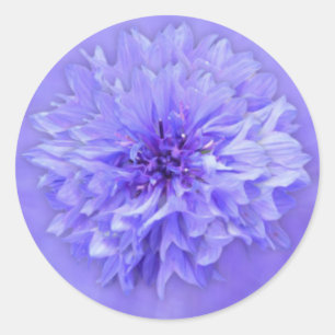 Adesivo Redondo Selo de Envelope Floral Lilac