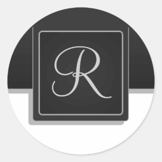 Adesivo Redondo Selo de Envelope Inicial com Guias