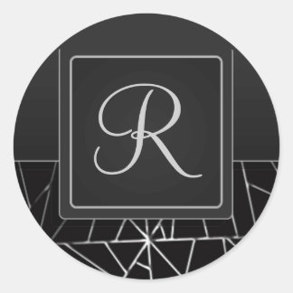 Adesivo Redondo Selo de Envelope Inicial com Guias