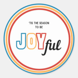 Adesivo Redondo Selo de Envelope Joyful