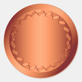 Adesivo Redondo Selo de Envelope Laranja