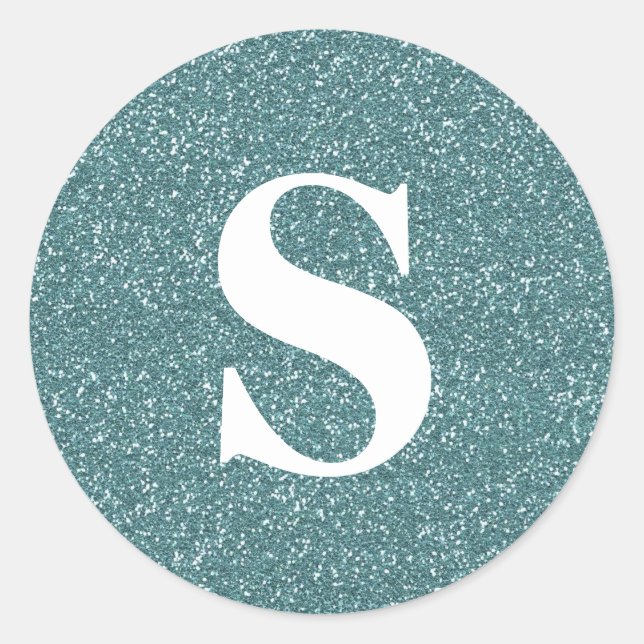 Adesivo Redondo Selo de Envelope Monograma Dourado com brilho Eleg (Frente)