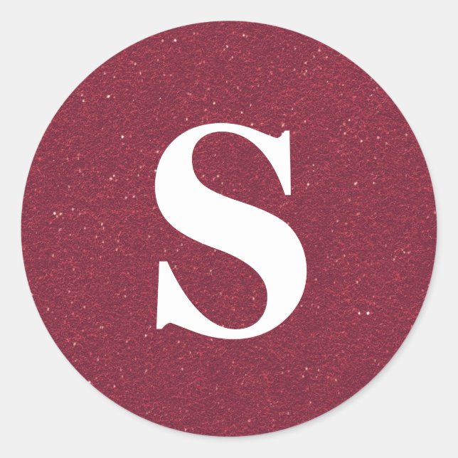 Adesivo Redondo Selo de Envelope Monograma Dourado com brilho Eleg (Frente)