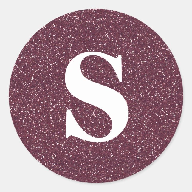 Adesivo Redondo Selo de Envelope Monograma Dourado com brilho Eleg (Frente)