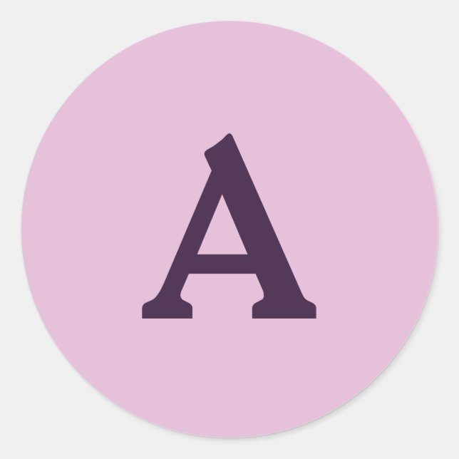 Adesivo Redondo Selo de Envelope Monograma Personalizado (Frente)