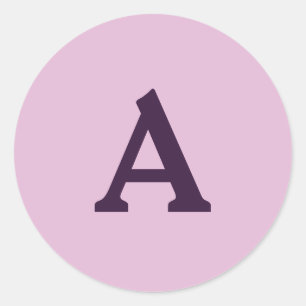 Adesivo Redondo Selo de Envelope Monograma Personalizado