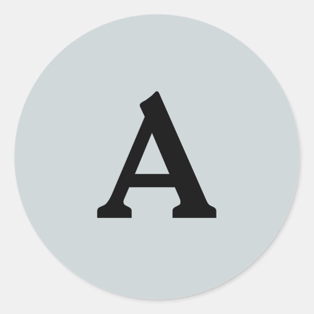 Adesivo Redondo Selo de Envelope Monograma Personalizado (Frente)