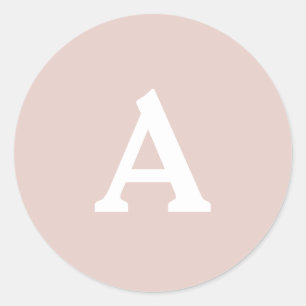 Adesivo Redondo Selo de Envelope Monograma Personalizado