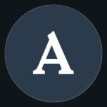 Adesivo Redondo Selo de Envelope Monograma Personalizado<br><div class="desc">Isto são monogramas lindamente impressos personalizados que podem ser personalizados para o seu dia especial. Isso é melhor para convites para casamento,  cartões RSVP e outros produtos que combinam com este design.</div>