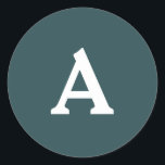 Adesivo Redondo Selo de Envelope Monograma Personalizado<br><div class="desc">Isto são monogramas lindamente impressos personalizados que podem ser personalizados para o seu dia especial. Isso é melhor para convites para casamento,  cartões RSVP e outros produtos que combinam com este design.</div>