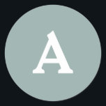 Adesivo Redondo Selo de Envelope Monograma Personalizado<br><div class="desc">Isto são monogramas lindamente impressos personalizados que podem ser personalizados para o seu dia especial. Isso é melhor para convites para casamento,  cartões RSVP e outros produtos que combinam com este design.</div>