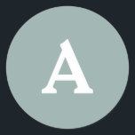 Adesivo Redondo Selo de Envelope Monograma Personalizado<br><div class="desc">Isto são monogramas lindamente impressos personalizados que podem ser personalizados para o seu dia especial. Isso é melhor para convites para casamento,  cartões RSVP e outros produtos que combinam com este design.</div>