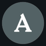 Adesivo Redondo Selo de Envelope Monograma Personalizado<br><div class="desc">Isto são monogramas lindamente impressos personalizados que podem ser personalizados para o seu dia especial. Isso é melhor para convites para casamento,  cartões RSVP e outros produtos que combinam com este design.</div>