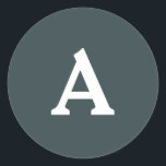 Adesivo Redondo Selo de Envelope Monograma Personalizado<br><div class="desc">Isto são monogramas lindamente impressos personalizados que podem ser personalizados para o seu dia especial. Isso é melhor para convites para casamento,  cartões RSVP e outros produtos que combinam com este design.</div>