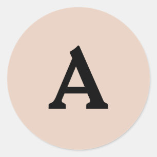 Adesivo Redondo Selo de Envelope Monograma Personalizado