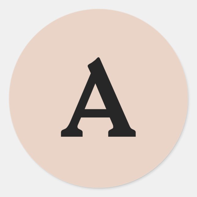 Adesivo Redondo Selo de Envelope Monograma Personalizado (Frente)