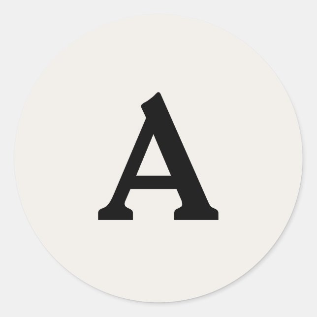 Adesivo Redondo Selo de Envelope Monograma Personalizado (Frente)