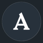 Adesivo Redondo Selo de Envelope Monograma Personalizado<br><div class="desc">Isto são monogramas lindamente impressos personalizados que podem ser personalizados para o seu dia especial. Isso é melhor para convites para casamento,  cartões RSVP e outros produtos que combinam com este design.</div>