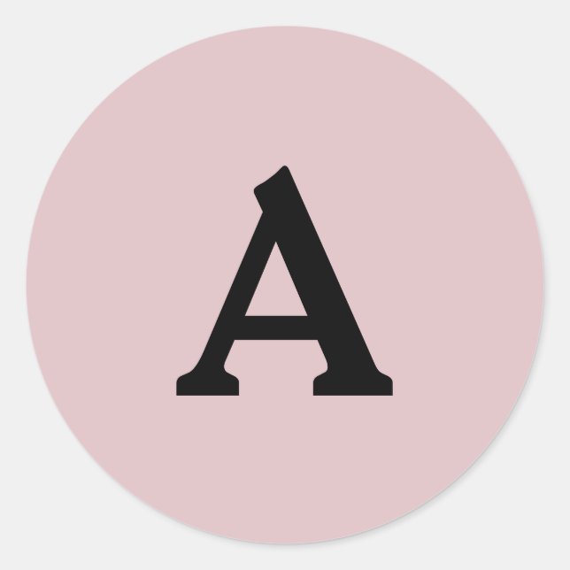 Adesivo Redondo Selo de Envelope Monograma Personalizado (Frente)