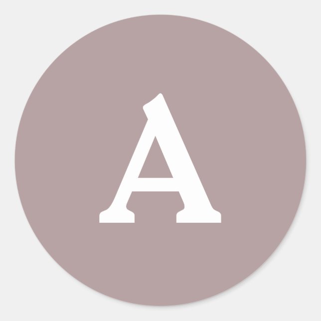 Adesivo Redondo Selo de Envelope Monograma Personalizado (Frente)