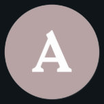 Adesivo Redondo Selo de Envelope Monograma Personalizado<br><div class="desc">Isto são monogramas lindamente impressos personalizados que podem ser personalizados para o seu dia especial. Isso é melhor para convites para casamento,  cartões RSVP e outros produtos que combinam com este design.</div>