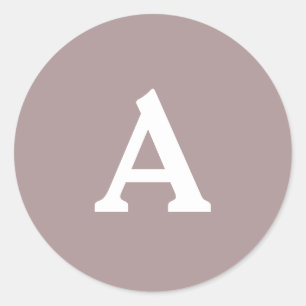 Adesivo Redondo Selo de Envelope Monograma Personalizado