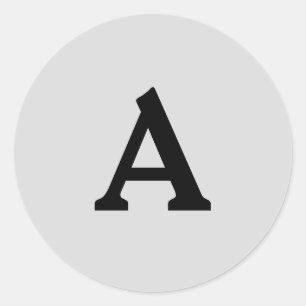 Adesivo Redondo Selo de Envelope Monograma Personalizado