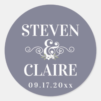 Adesivo Redondo Selo de Envelope Personalizado Simples Elegante