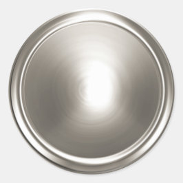 Adesivo Redondo Selo de Envelope Silver Shiny