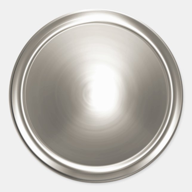 Adesivo Redondo Selo de Envelope Silver Shiny (Frente)