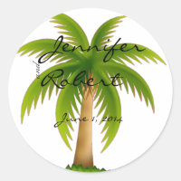 Selo de Envelope Tropical Palm Tree