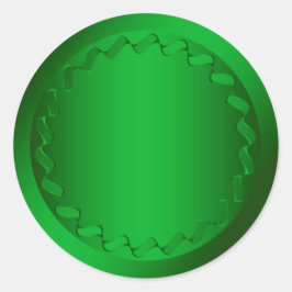 Adesivo Redondo Selo de Envelope Verde