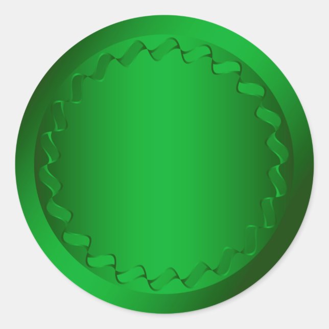 Adesivo Redondo Selo de Envelope Verde (Frente)