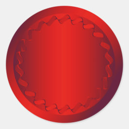 Adesivo Redondo Selo de Envelope Vermelho