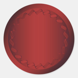 Adesivo Redondo Selo de Envelope Vermelho