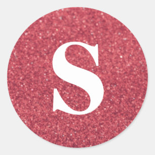 Adesivo Redondo Selo de Envelope Vermelho Elegante