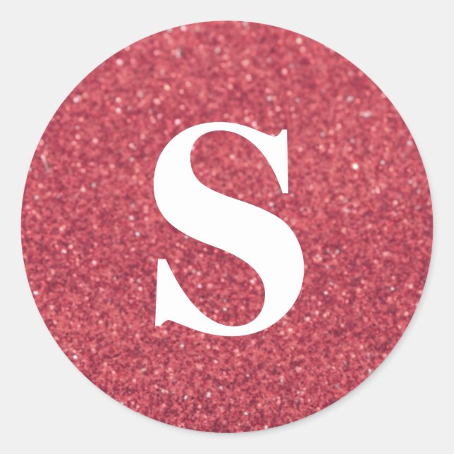 Adesivo Redondo Selo de Envelope Vermelho Elegante (Frente)