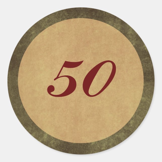 Adesivo Redondo Selo de Envelope Vintage Personalizado (Frente)