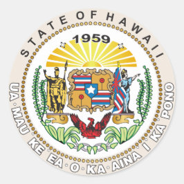 Adesivo Redondo Selo de Excelente do Havaí