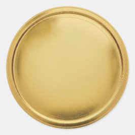 Adesivo Redondo Selo de Folha de Ouro 3D Medalha de Prêmio de Exce