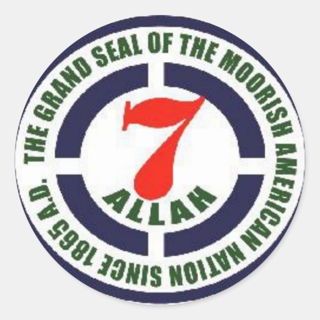 Adesivo Redondo Selo de GRAND americano amargurado (Frente)