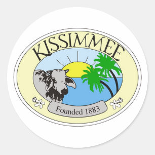 Adesivo Redondo Selo de Kissimmee, Florida
