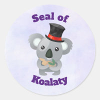 Selo de Koalaty com Urso Koala Cute