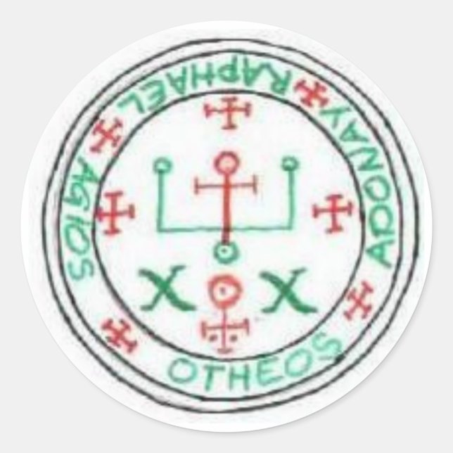 Adesivo Redondo Selo de Raphael (Frente)