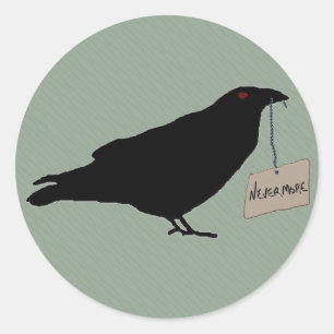 Adesivo Redondo Selo De Vedante De Raven