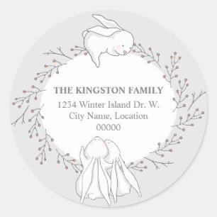 Adesivo Redondo Selo do endereço do remetente dos animais da