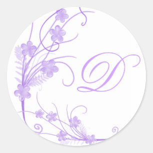 Adesivo Redondo Selo do envelope de Monogramed do casamento